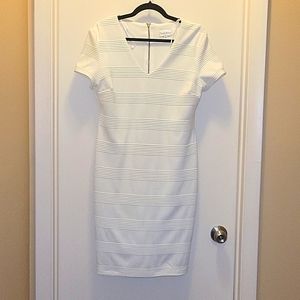 White cap sleeve special occasion dress. Sz. Large